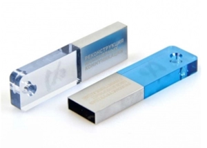 Memoria USB en Metal y Cristal