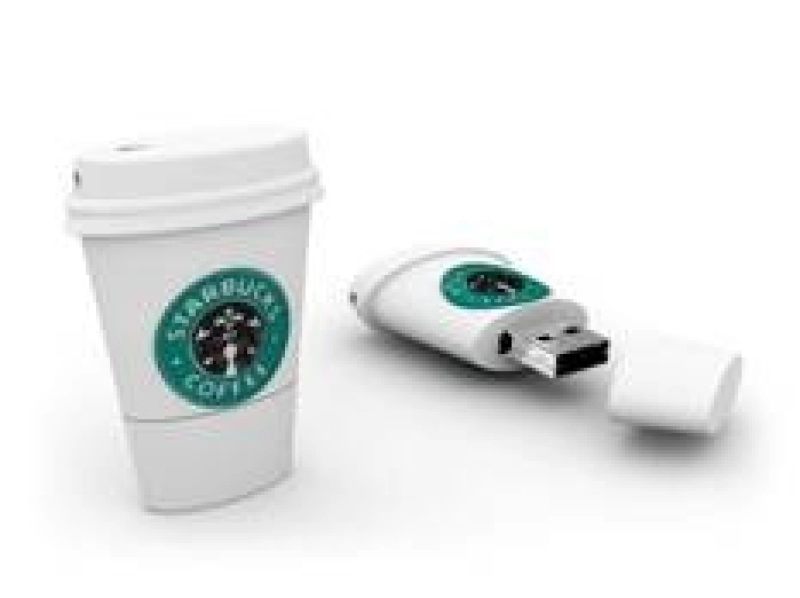 Memoria USB en PVC 2D diseño Vaso de Cafe
