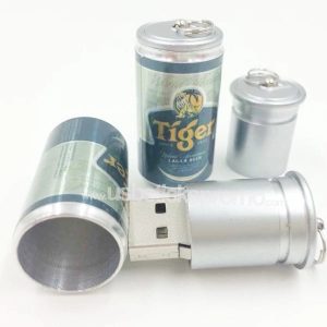 Memoria USB metalica en forma de Lata de Cerveza