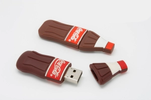 Memoria USB en PVC 2D diseño Botella de Cocacola