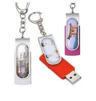 Memoria USB metalica giratoria con Domo