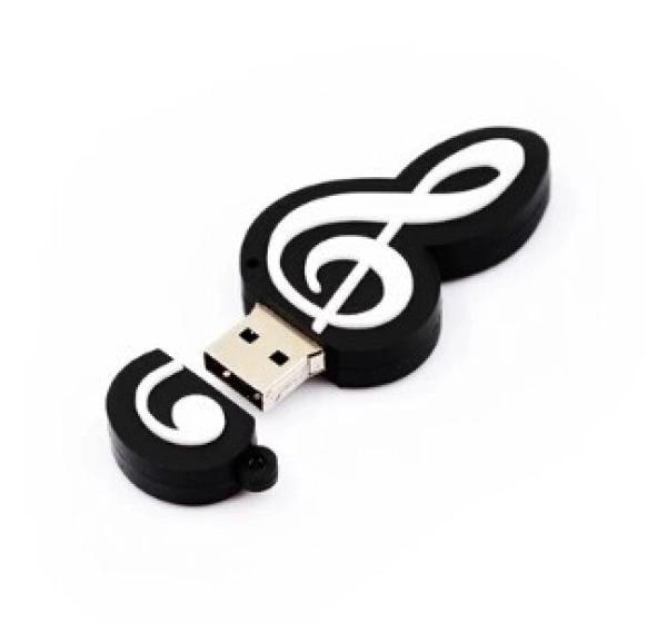 Memoria USB en PVC 2D diseño Nota Musical