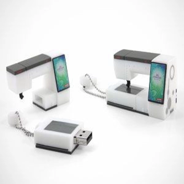 Memoria USB en PVC 3D diseño Maquina de Coser