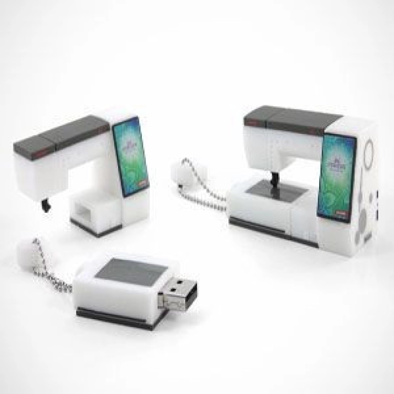 Memoria USB en PVC 3D diseño Maquina de Coser