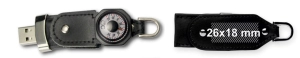 Memoria USB en Cuero con Brujula