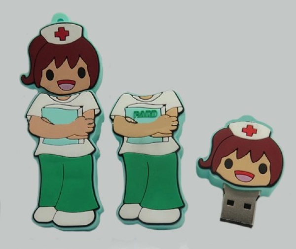 Memoria USB en PVC 2D diseño Enfermera