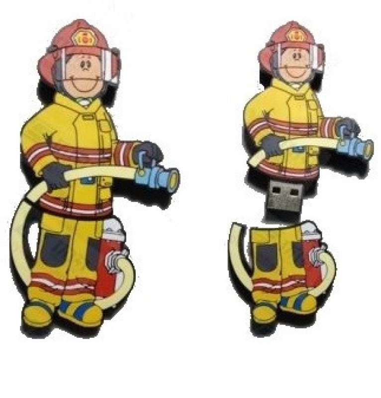 Memoria USB en PVC 2D diseño Bombero
