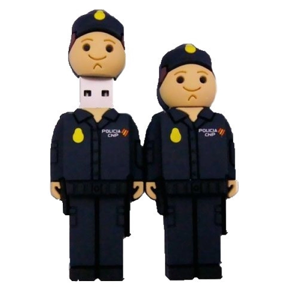 Memoria USB en PVC 2D diseño Policía