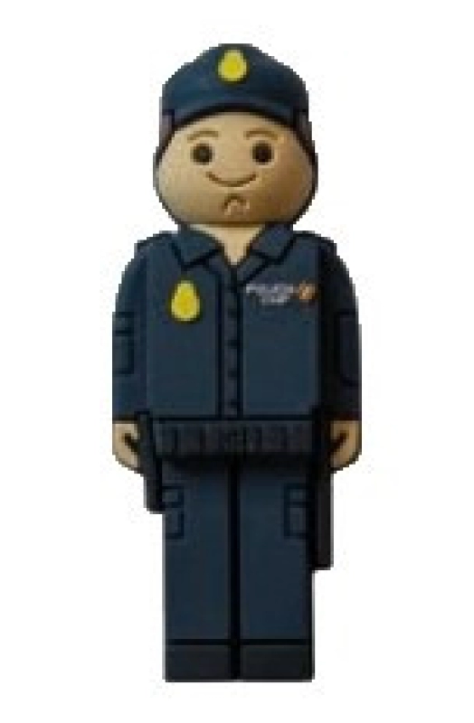 Memoria USB en PVC 2D diseño Policía