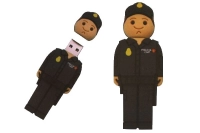 Memoria USB en PVC 2D diseño Policía
