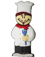 Memoria USB en PVC 2D diseño de Chef