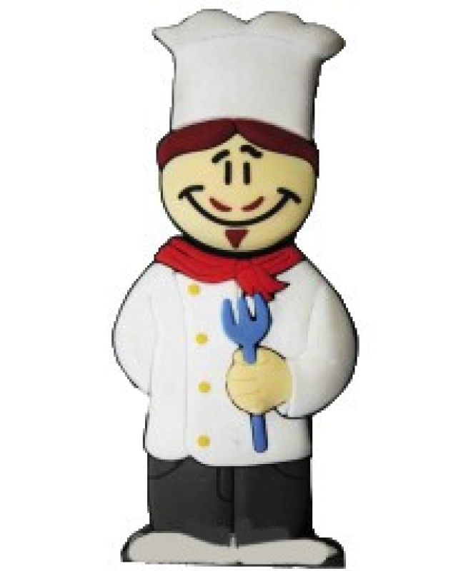 Memoria USB en PVC 2D diseño de Chef