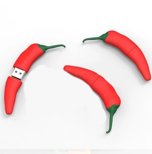 Memoria USB en PVC 3D diseño Aji Rojo
