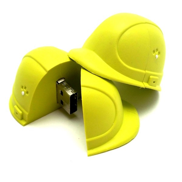 Memoria USB en PVC 3D diseño Casco de Construccion