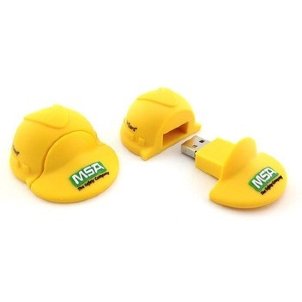 Memoria USB en PVC 3D diseño Casco de Construccion