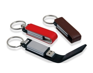 Memoria USB en Cuero y Metal