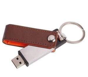 Memoria USB en Cuero y Metal
