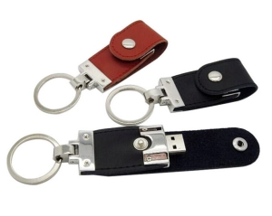 Memoria USB en Cuero y Metal