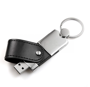 Memoria USB en Cuero y Metal