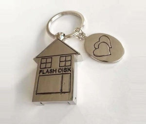 Memoria USB metalica en forma de Casa
