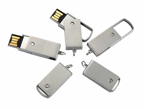 Memoria USB giratoria metalica mini