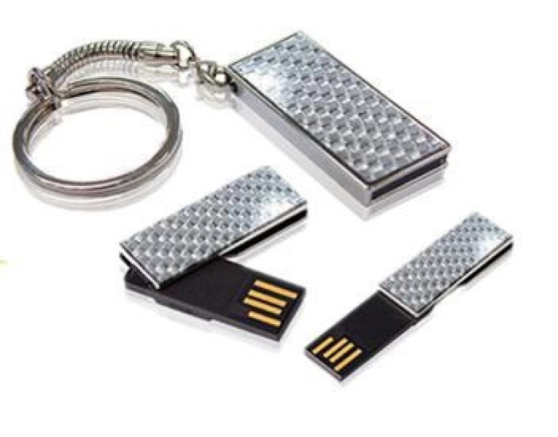 Memoria USB metalica giratoria mini