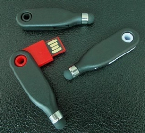 Memoria USB giratoria plastica mini con stylus