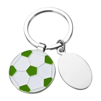 Llavero Metalico Balon de Futbol y Placa.