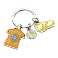 Llavero Metalico Camiseta, Balon y Zapato de Futbol.