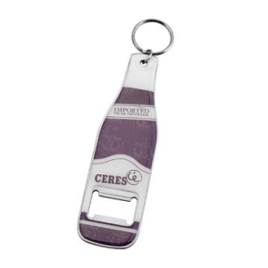 Llavero Metalico en forma de Botella con Destapador
