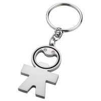 Llavero Metalico en forma de muñeco, con destapador y brillantes