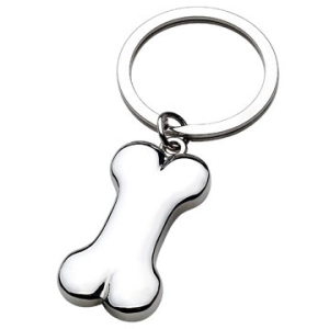 Llavero Metalico en forma de Hueso