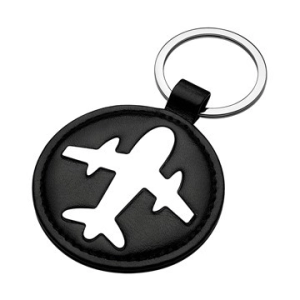 Llavero diseño Avion con base de Cuero.