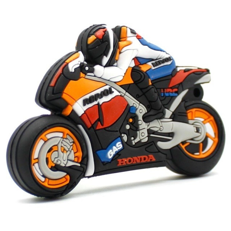 Memoria USB en PVC 2D diseño Motocicleta
