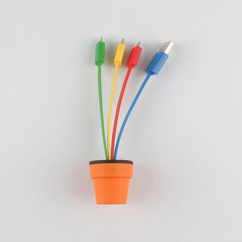 Cable Multiconector x 3 en PVC 3D en diseño personalizado