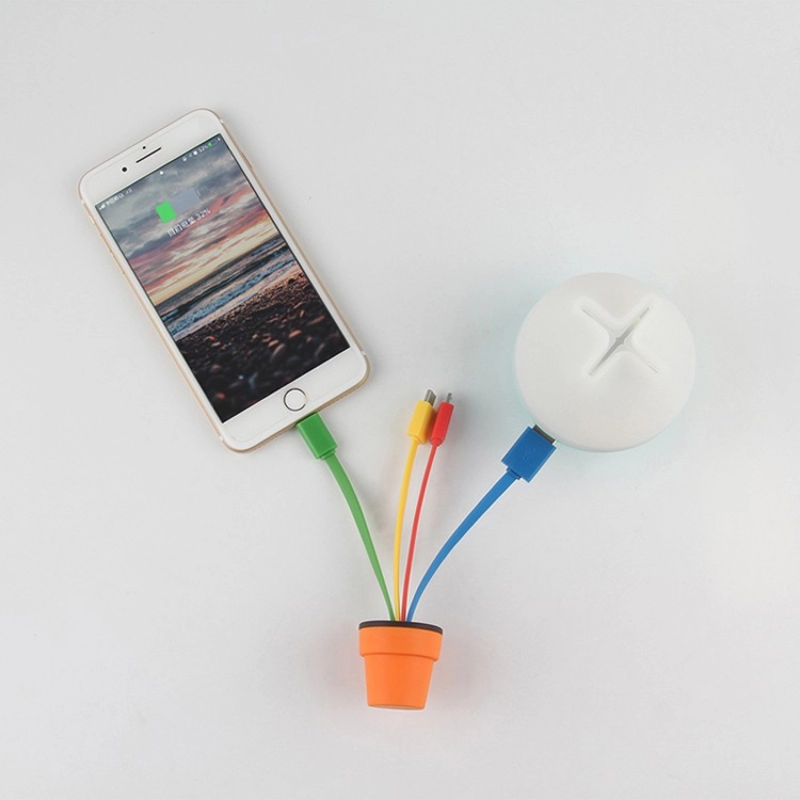 Cable Multiconector x 3 en PVC 3D en diseño personalizado