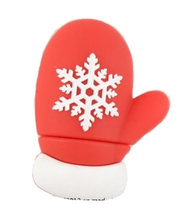 Memoria USB en PVC 2D diseño Guante Navideño