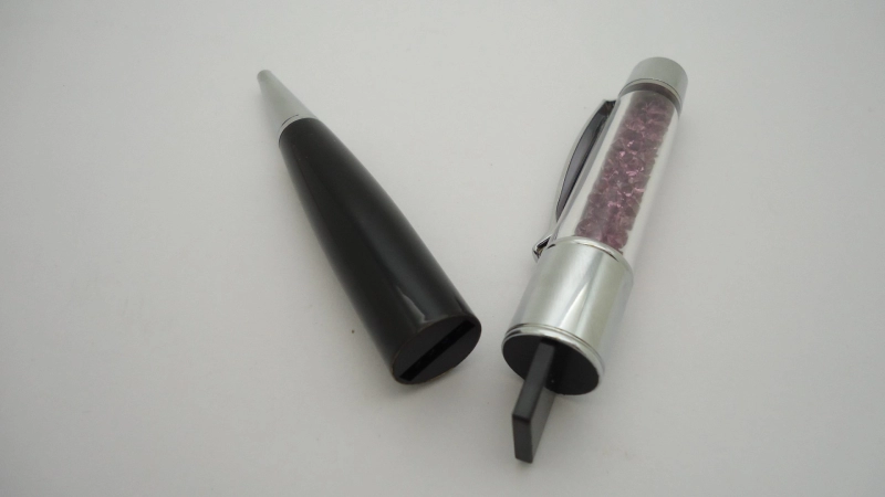 Memoria USB Boligrafo con cristales de color