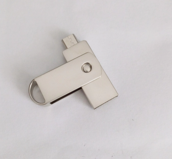 Memoria USB giratoria metalica OTG