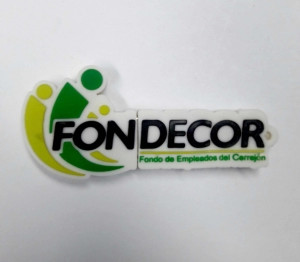 Memoria USB PVC 2D diseño logo Fondecor