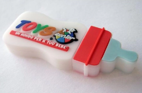 Memoria USB en PVC 2D diseño Tetero de Bebe