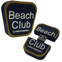 Memoria USB en PVC 2D diseño Logo Beach Club