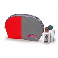 Cosmetiquera Copenhague, 19 x 12 x 6 cmts, bicolor, en poliester