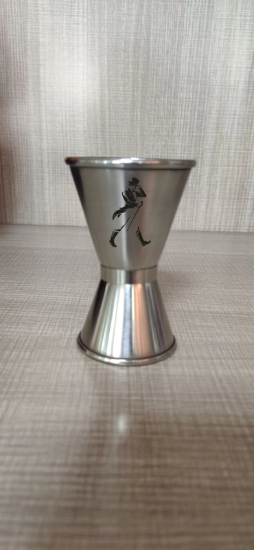 Copita Jigger 2 lados, metalica, para servir licores, con capacidad 30 y 60 ml, en acero inox