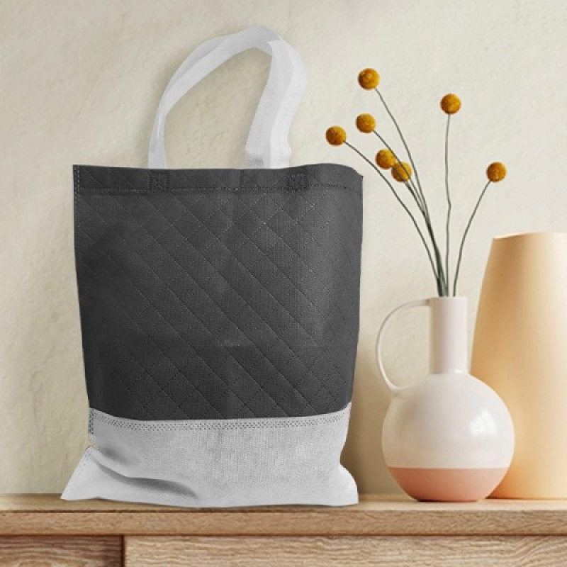 Bolsa Toledo en tela Kambral,  doble tono, de 33 x 38 cmts