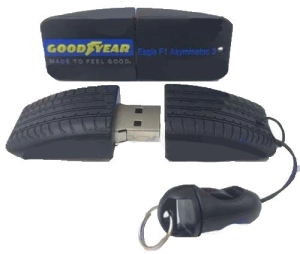 Memoria USB en PVC 2D diseño Llanta