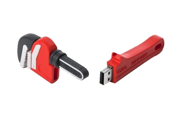 Memoria USB en PVC 3D diseño Llave de Tubo