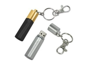 Memoria USB metalica en forma de Bateria