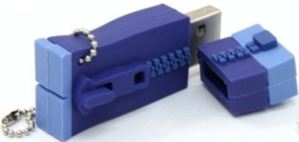 Memoria USB en PVC 3D diseño Zipper o Corredera