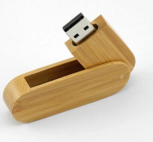 Memoria USB giratoria en madera
